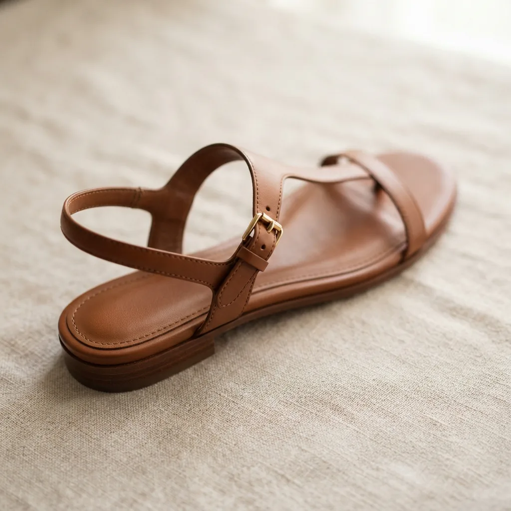 Coach Brynn Sandal in a refined setting.