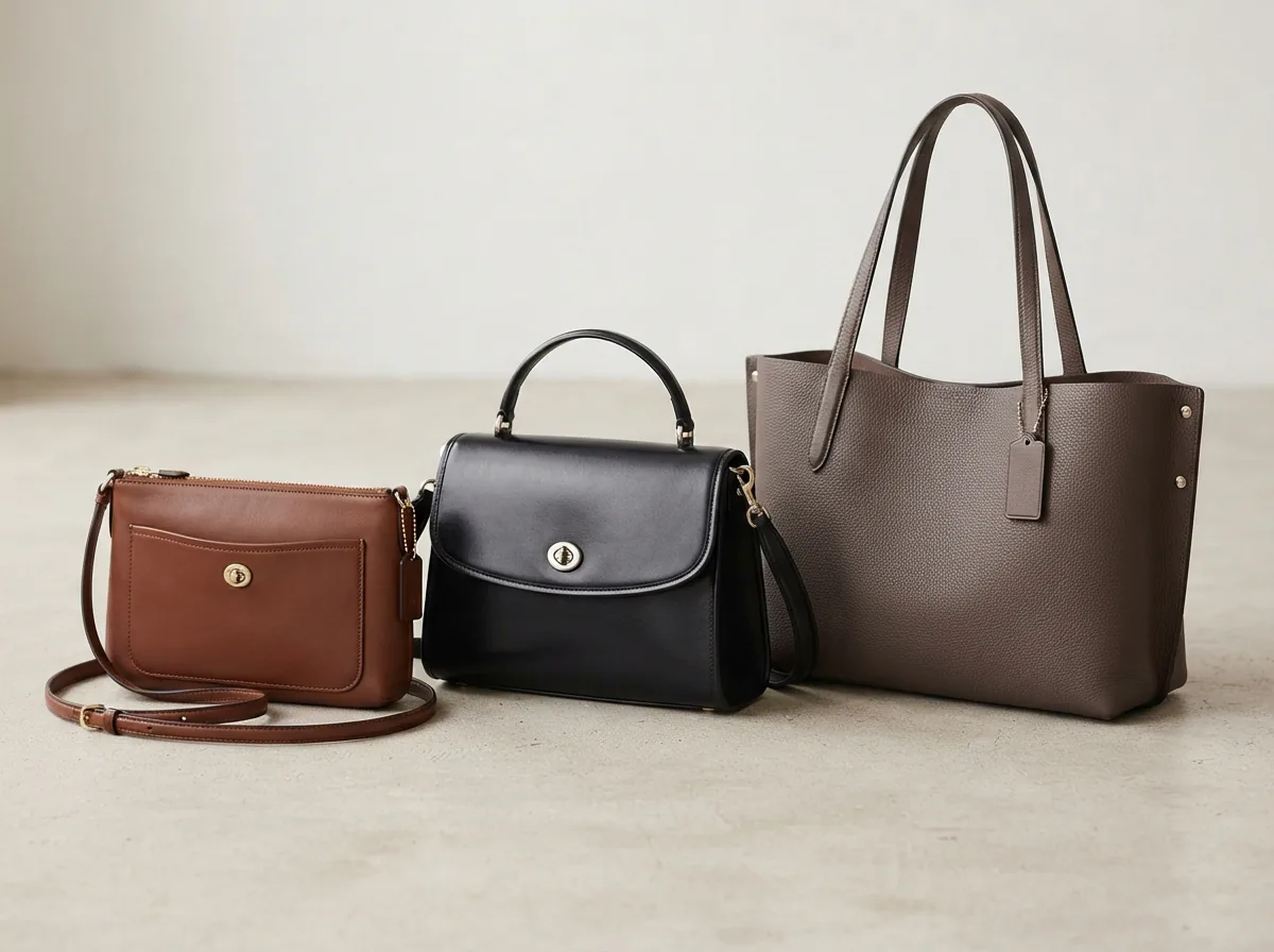 Comparison of different Lana Bag styles arranged on a display surface.