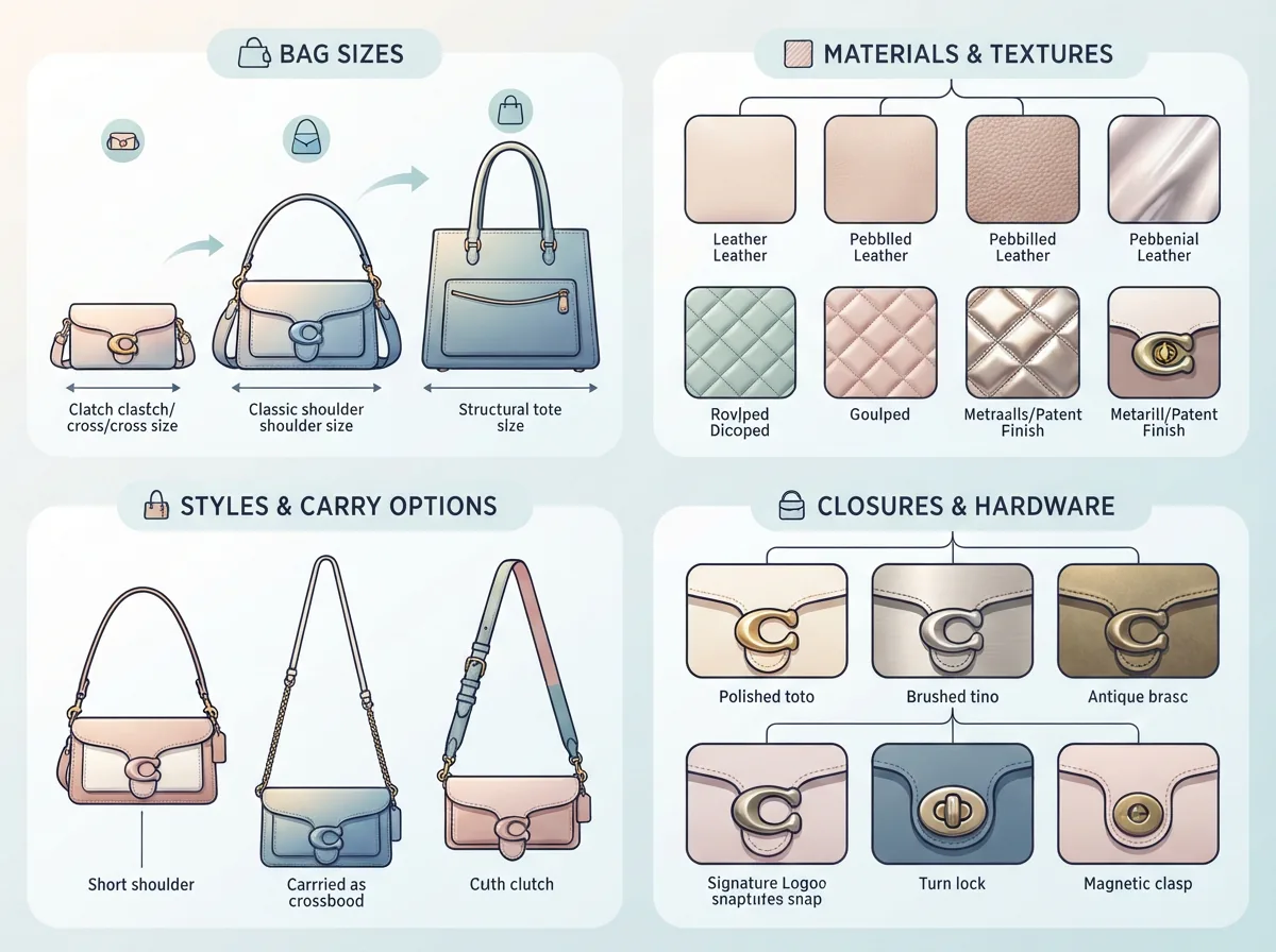 Visual guide to choosing a Tabby bag.