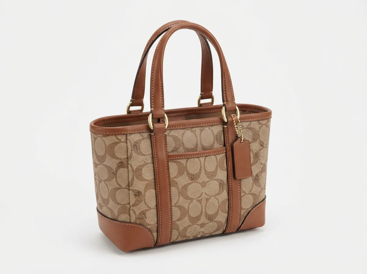 Close-up of the Coach Women's Maggie Small Tote Bag on a neutral background.