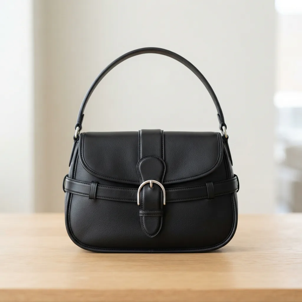Coach Belted Ergo Shoulder Bag in leather with a distinctive belted front.