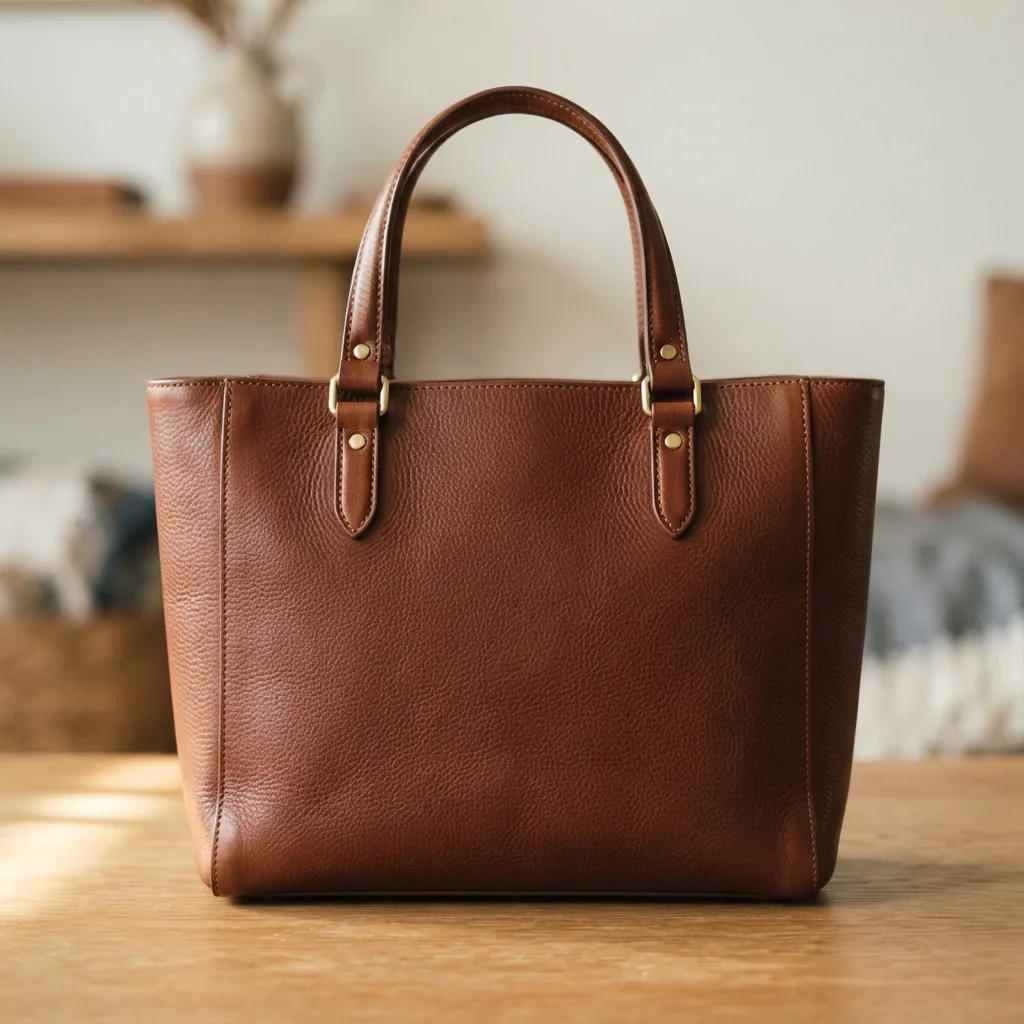 Coach Medium City Tote Bag in leather, presented upright to display its balanced dimensions and quality finish.