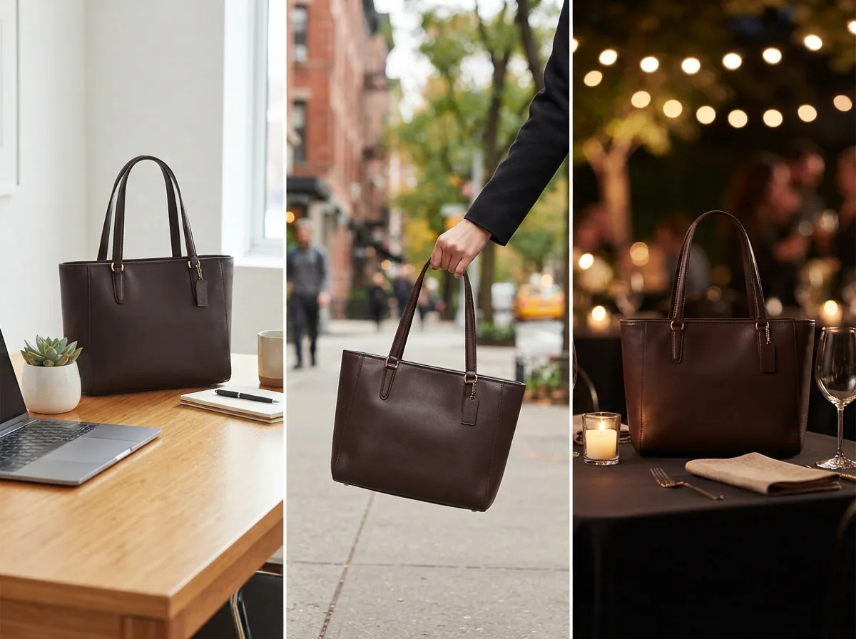 Coach Women's Maggie Small Tote Bag used in various scenarios.